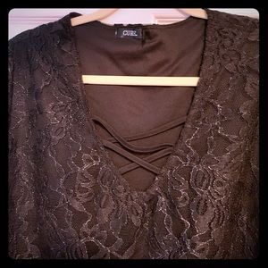 New without tags, elegant black lace top